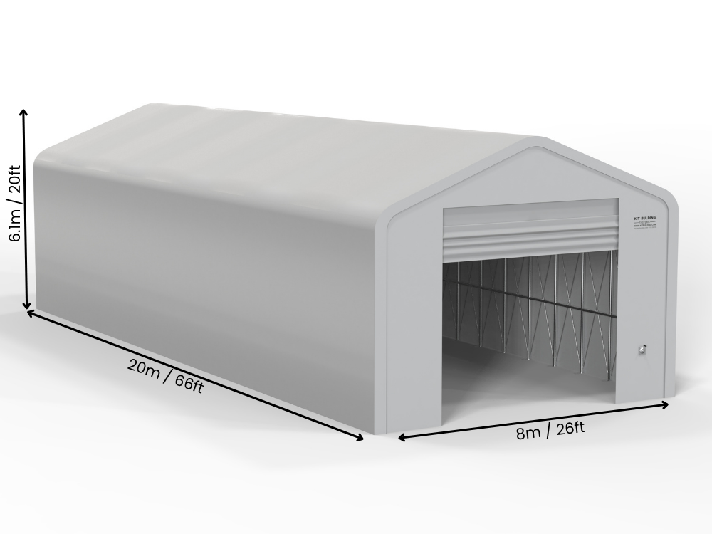 Bâtiments de stockage en toile | Fermeture simple