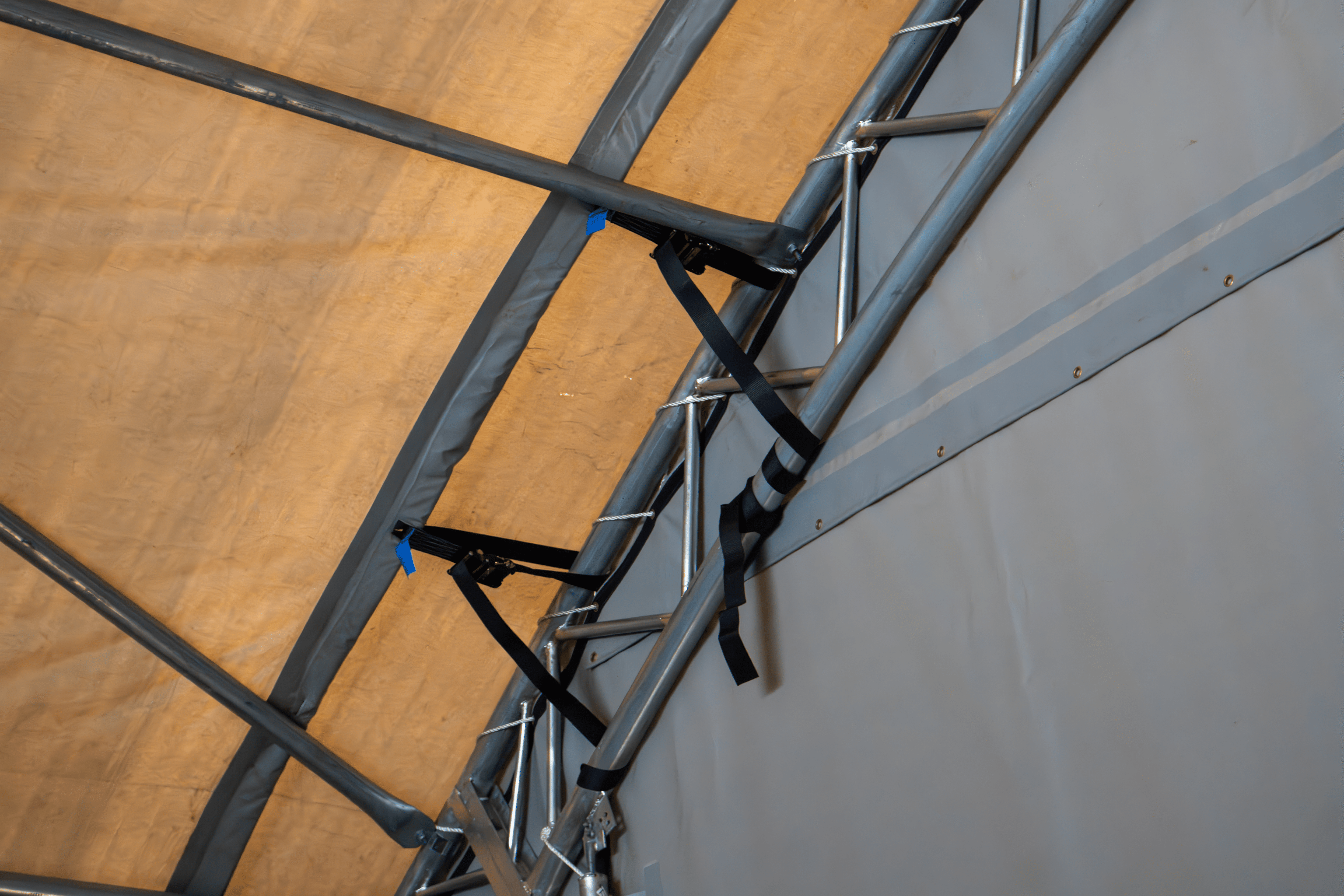 Container Shelter - 60ft x 40ft x 20ft (18.3m x 12m x 6m) Installed on Outside of containers