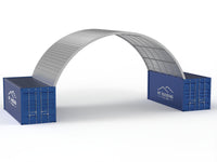 Auvents en acier pour conteneurs - 33 pieds x 20 pieds x 12 pieds (10 m x 6 m x 3,6 m)