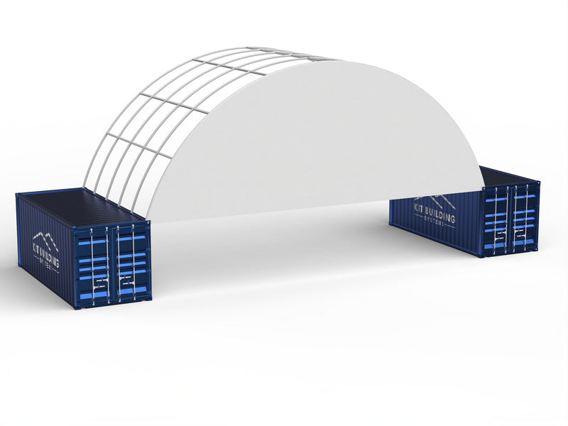 Portée de 12m (40ft) | Auvents pour conteneurs - 40ft x 12ft (12m x 4,5m)