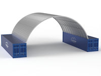 Auvents en conteneurs en acier - 10m x 12m x 3.6m (33ft x 40ft x 12ft)