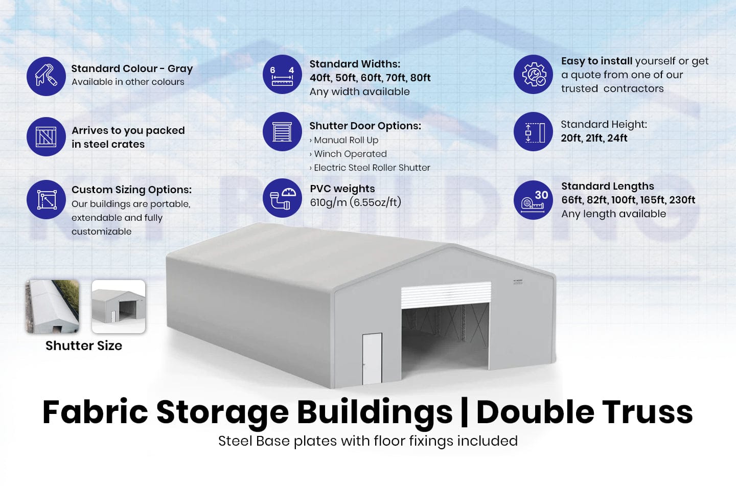 Truss Example Storage PVC & Steel Storage Buildings – Double Truss Design for Durability