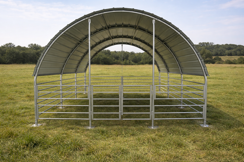 Steel Enclosed Livestock Shelters