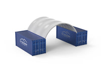 Auvents de conteneurs - 20 pieds x 20 pieds x 6,5 pieds (6 mx 6 mx 2 m)