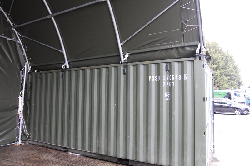 Kit Buildings Container Shelter - 20ft x 20ft x 6.5ft (6m x 6m x 2m)