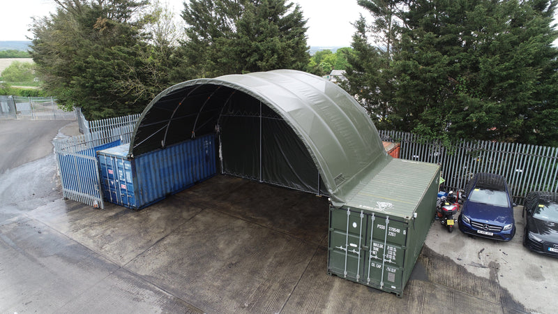 Kit Buildings Container Shelter - 20ft x 20ft x 6.5ft (6m x 6m x 2m)