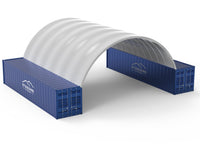 Auvents de conteneurs - 33 pieds x 40 pieds x 12 pieds (10 mx 12 mx 3,6 m)